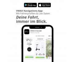 Vmax VX2 GEAR "50 Km" E-Scooter bis 50 Km *Reichweite 1.400W max., bis 130 Kg, 48V 10,4Ah Akku - bis 38% Steigfähigkeit